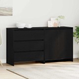 VidaXL Bufet cu sertar 2 pcs Negru 70 x 41 x 75 cm Lemn compozit