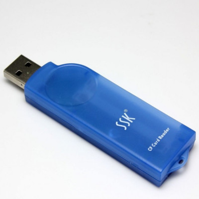 Cititor de carduri SSK SCRS028 USB 2.0 Albastru foto