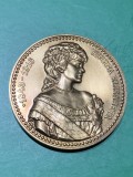 Medalie Regina Elisabeta 1843-1916, Diametru 60mm, Palatul Elisabeta Bucuresti, Numismatica Romania
