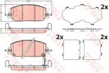 TRW GDB2244 set placute frana,frana disc