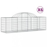 Cumpara ieftin Cosuri gabion arcuite 6 buc, 200x50x60/80 cm, fier galvanizat