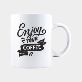 Cana alba personalizata ENJOY THE COFFEE, INOVATIX&reg;. 330ml