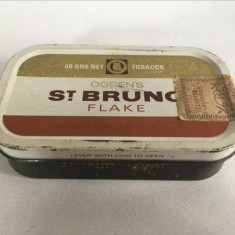 Cutie veche de tabla tututn tabac Ogden's St Bruno Flake, anii 60, UK