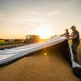 Folie Siloz 160 microni, Alb-Negru, 3 straturi , la metru