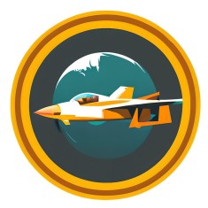 Sticker decorativ Elicopter, Portocaliu, 60 cm, 8005ST foto