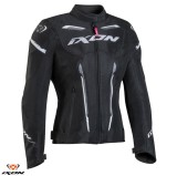 Geaca (jacheta) femei pentru scuter - motocicleta Racing/Roadster Ixon vara model Striker AIR WPL LS culoare: negru/alb Negru/alb XS