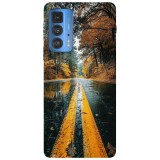 Husa compatibila cu Motorola G100 model Autumn asthenia road, Silicon, TPU, Viceversa, Transparent, Carcasa