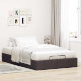 Gossi cadru de pat otoman fara saltea tesatura maro inchis 120x200 cm