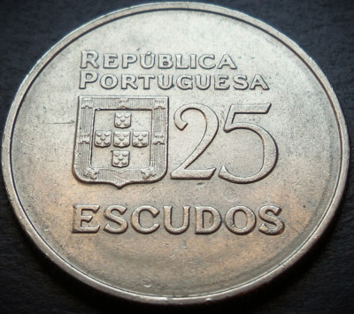 Moneda 25 ESCUDOS - Portugalia, anul 1980 * cod 3968 B foto