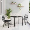 VidaXL Set de masă pentru grădină 3 pcs Negru Rattan poli 3379198