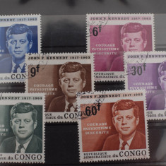 TS23/11 Timbre Serie Republic of Congo - Kennedy - 6 valori