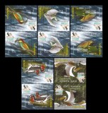 2012 - Păsări acvatice, serie perechi tete-beche neuzate