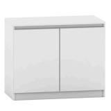 Cumpara ieftin Comoda cu 2 usi din mdf alb Hany 90x49x73 cm
