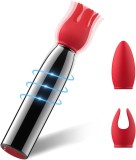 Vibrator Triple Cap Pen Negru/Rosu
