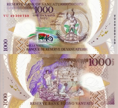 VANUATU 1.000 vatu 2020 COMEMORATIVA polymer UNC!!! foto