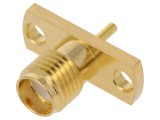 Conector SMA Soclu Mamă Drept pentru Lipire pe Panou