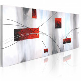 Tablou pictat manual - Geometric manifestation 100x40 cm