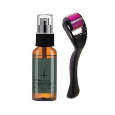Kit ser intensiv cu activator si Roller pentru crestere barba si par, 30ml foto