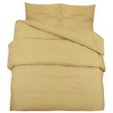 Cumpara ieftin Set cu husa de pilota, gri taupe, 220x240 cm, microfibra
