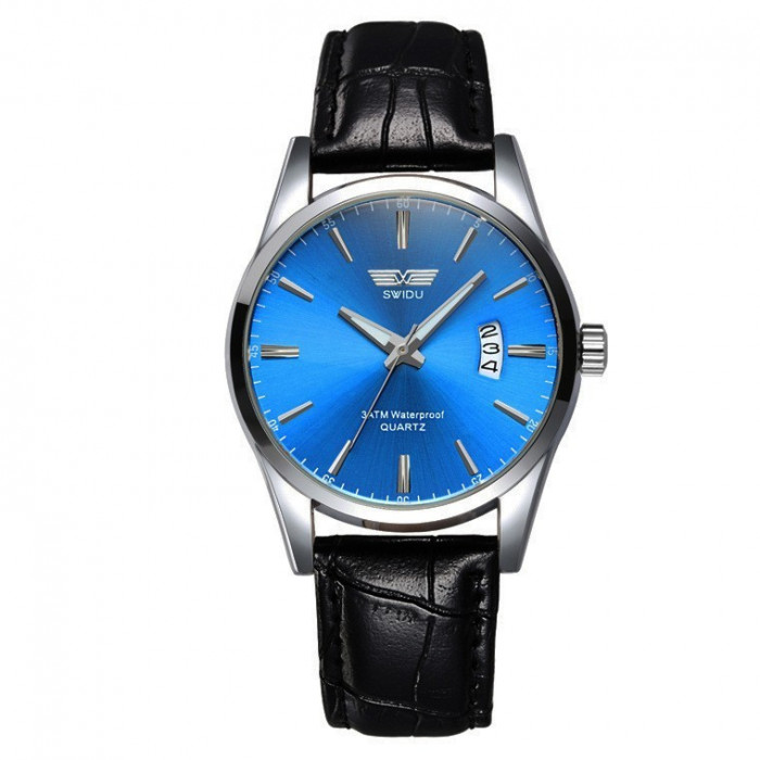 Ceas Barbatesc Swidu deep blue leather