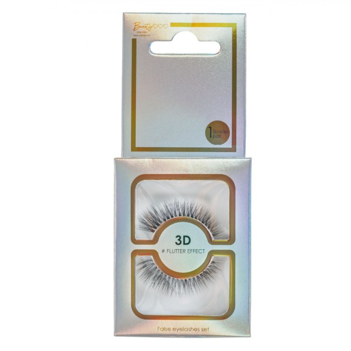 Gene False Beauty 3D Flutter, Efect Natural, Negru, 1 Pereche