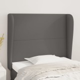 Gossi tablie de pat cu aripioare gri 93x23x118/128 cm piele eco