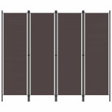 Cumpara ieftin Paravan de camera cu 4 panouri, maro, 200 x 180 cm