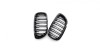 Set 2 grile duble, negru lucios, M Design pentru BMW E46 Coupe Facelift