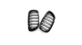Cumpara ieftin Set 2 grile duble, negru lucios, M Design pentru BMW E46 Coupe Facelift