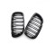 Set 2 grile duble, negru lucios, M Design pentru BMW E46 Coupe Facelift