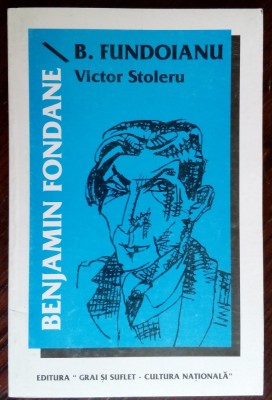 VICTOR STOLERU: BENJAMIN FONDANE / B.FUNDOIANU (TEZA DOCTORAT/STUDIU MONOGRAFIC) foto