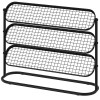 Raft pentru pantofi cu polite reglabile, metalic, 76 x 24 x 59 cm, Negru