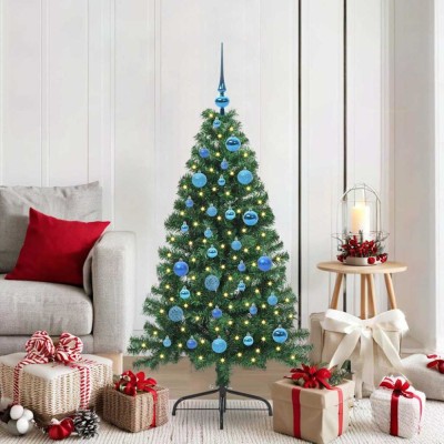 vidaXL Pom de Crăciun artificial pre-iluminat Verde 150 cm PVC 3397005 foto