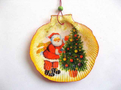 Ornament sarbatoare Nastere Mantuitor, ornament brad cu Mos Craciun 29862 foto