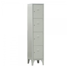 DULAP VESTIAR METALIC CU PICIOARE SI 4 compartimente 170/04, 350x500x1800 mm (LxlxH), Italia