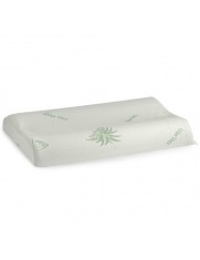 Perna Ergonomica Memory Aloe Vera, 42x72x12 cm, sustinere ortopedica, husa detasabila, lavabila la 40&deg;C
