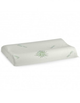 Perna Ergonomica Memory Aloe Vera, 42x72x12 cm, sustinere ortopedica, husa detasabila, lavabila la 40&amp;deg;C foto
