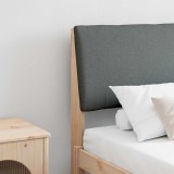 vidaXL Tăblie tapițată Gri &icirc;nchis 180 cm Lemn de pin masiv 879270