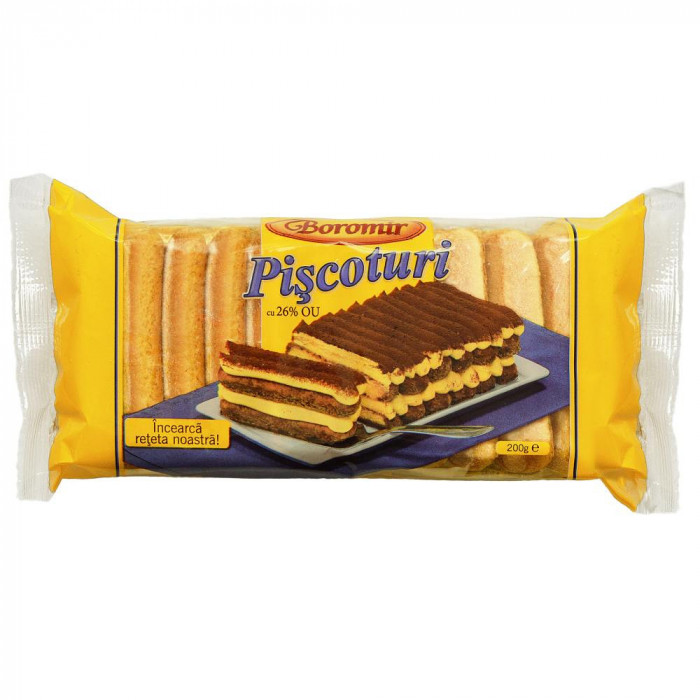 Piscoturi Boromir, 200 g, Piscoturi Prajituri, Piscoturi Ambalate, Piscoturi Tiramisu, Piscoturi Deserturi, Piscoturi cu Ou, Piscoturi pentru Prajitur