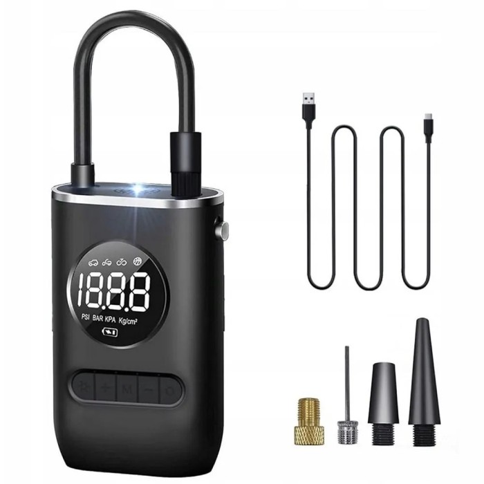 Compresor Electric Mini Wireless RC-K, Negru