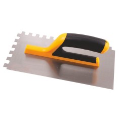 Gletiera inox cu zimti, negru - galben, 125 x 270 mm foto
