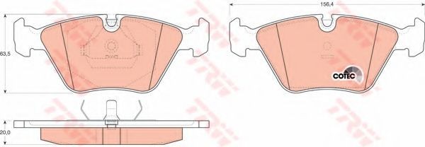 Set placute frana,frana disc BMW Seria 3 Cupe (E46) (1999 - 2006) TRW GDB916