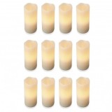 Set 12 Lumanari Ceara Electrice LED Flacara Mobila Palpaie 17x8cm