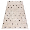Covor FLUFFY 2370 shaggy puncte - kr&eacute;m / antracit, 120x170 cm, Dreptunghi, Poliester