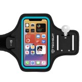 Techsuit - Sports Armband (TH20) - with Velcro, for Phones, max 6.8&amp;quot; - Blue