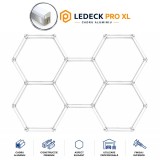 Cumpara ieftin Lumina LED Hexagonala Profesionala Aluminiu, 5 Module 568mm 210x299CM , Service Auto, Detailing, Ateliere, Spatii Comerciale