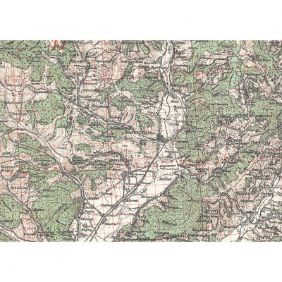 Harta Ramnicu Valcea si imprej., British Army, 1943, 50x70cm, repro foto