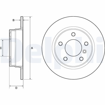 DELPHI BG2624 Disc frana foto