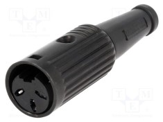 Conector DIN mama 3 pini 180? drept pe cablu DELTRON foto