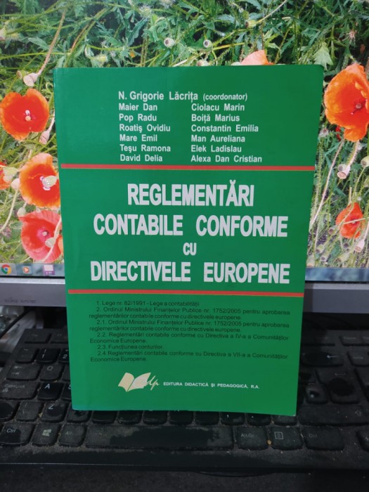 Reglementări contabile conforme cu directivele europene Grigore-Lăcrița 2008 109